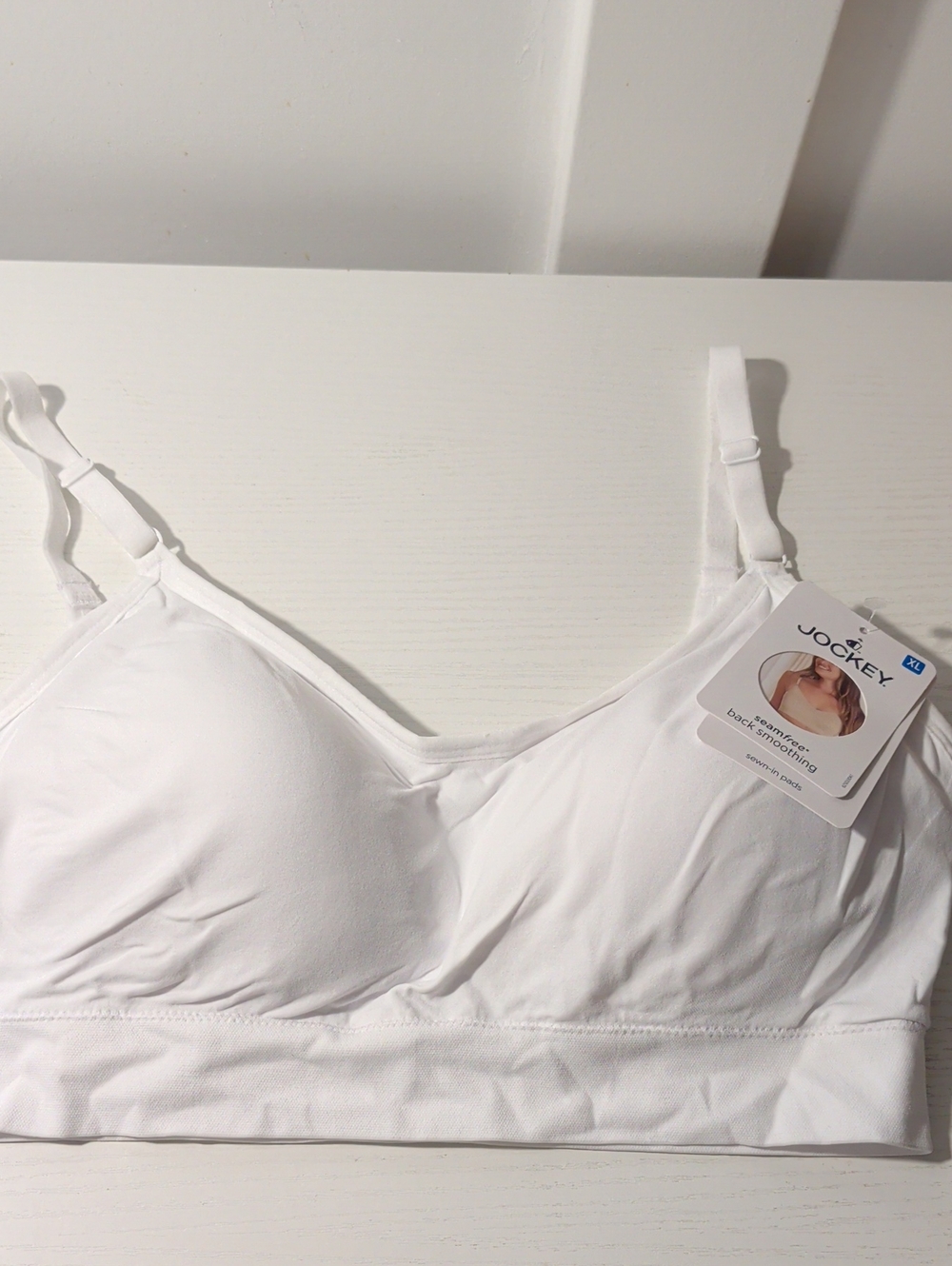 Jockey NWT XL White Smoothing Bra